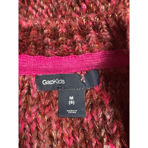 GapKids Sweater Girls Medium 8 Metallic Knit Pullover Long Sleeve Winter Warm - Picture 3 of 9